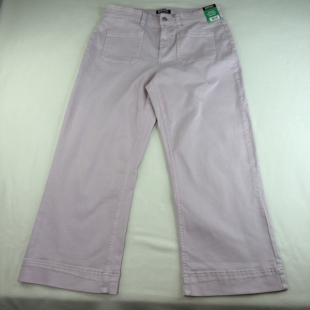 Buffalo David Bitton Bridgette Womens 12/32 Lilac High Rise Crop Pants NWT
